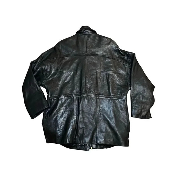 Vintage Colebrook & Co black leather coat, size L. - Picture 4 of 10